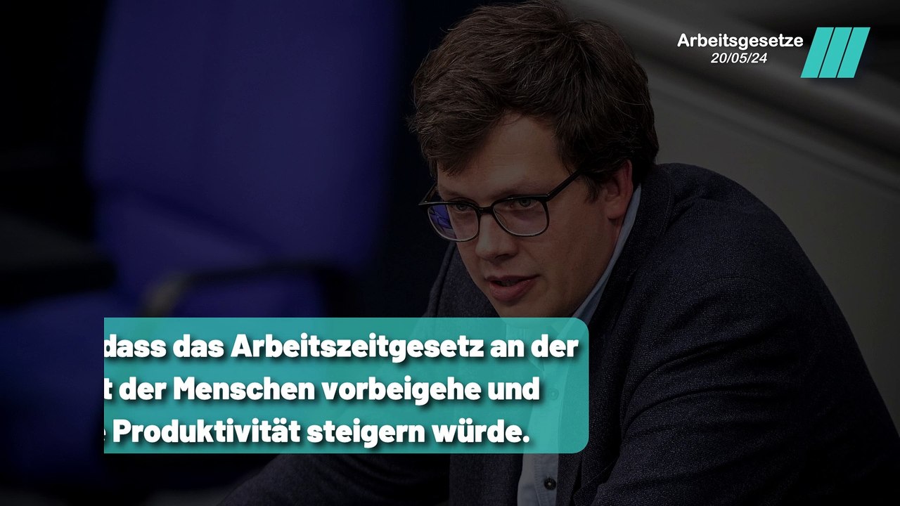 FDP-Fraktionsvize fordert Abschaffung des Acht-Stunden-Tags