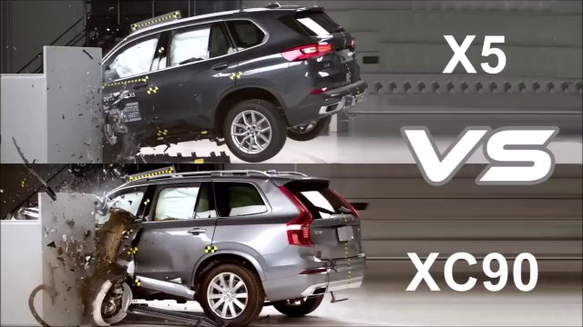 BMW X5 vs Volvo XC90 - CRASH TEST