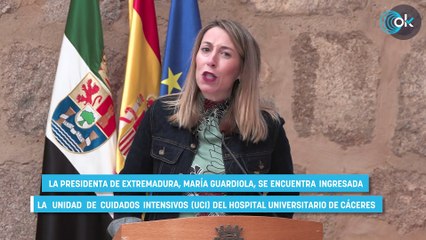 La presidenta de Extremadura ingresada en la UCI tras una intervención quirúrgica