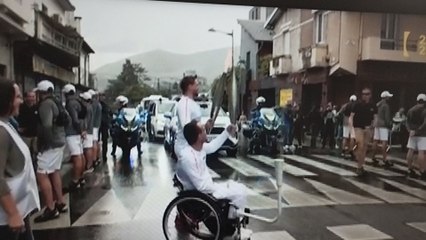 La flamme  olympique dans les Hautes-Pyrénées, le 65