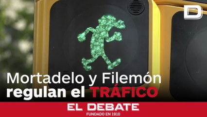 Mortadelo y Filemón regulan el tráfico de Barcelona