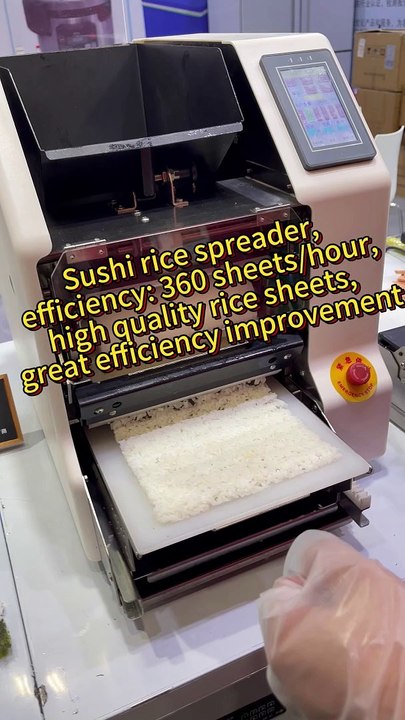 Sushi rice spreader, efficiency: 360 sheets/hour, high quality rice sheets, great efficiency improvement