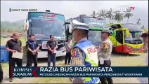Petugas Gabungan Razia Bus Pariwisata Pengangkut Wisatawan