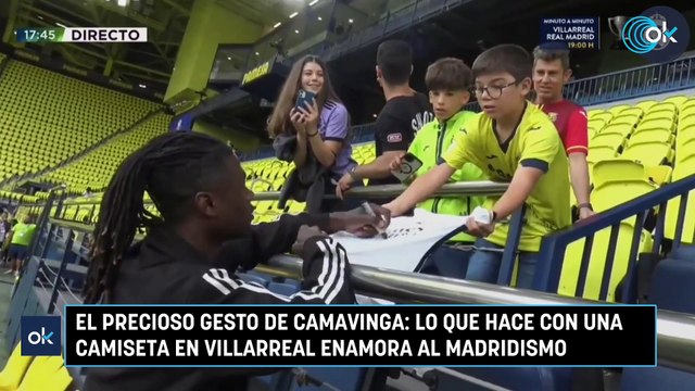 El precioso gesto de Camavinga lo que hace con una camiseta en Villarreal enamora al madridismo