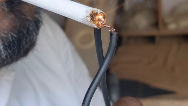 How to burn smoke in Electric wire it's Easy