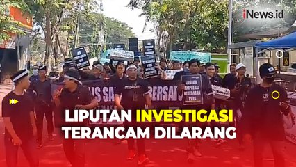 Demo Tolak RUU Penyiaran, Ratusan Jurnalis Bawa Keranda Mayat di Sampang