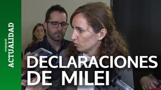 Mónica García tras las declaraciones de Milei contra Sánchez: 