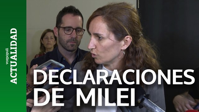 Mónica García tras las declaraciones de Milei contra Sánchez: Son absolutamente impresentables
