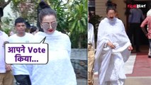 Bollywood Actress Rekha काफी Stylish look में पहुंची Vote डालने, जल्दबाजी में भागती दिखीं! FilmiBeat