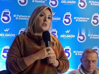 Palabras de Valeria Ripoll con Álvaro Delgado en el Municipio E de Montevideo (11/05/2024)