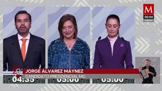 Lo más destacado de Jorge Álvarez Máynez en el debate presidencial