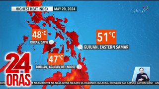 51°C heat index, naitala sa Guiuan, Eastern Samar; Cloud cluster sa labas ng PAR, binabantayan | 24 Oras