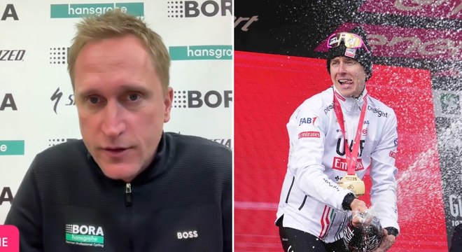 Cycling - Giro d'Italia 2024 - Enrico Gasparatto, DS of BORA-hansgrohe : Tadej Pogacar is a phenomenon, but you can't compare him with Eddy Merckx