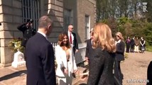 Il presidente Mattarella arriva alla Lucan House di Dublino