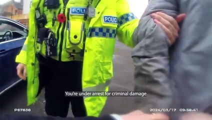 “Ohhh, hello Ian” – police arrest footage of would-be thief caught in act