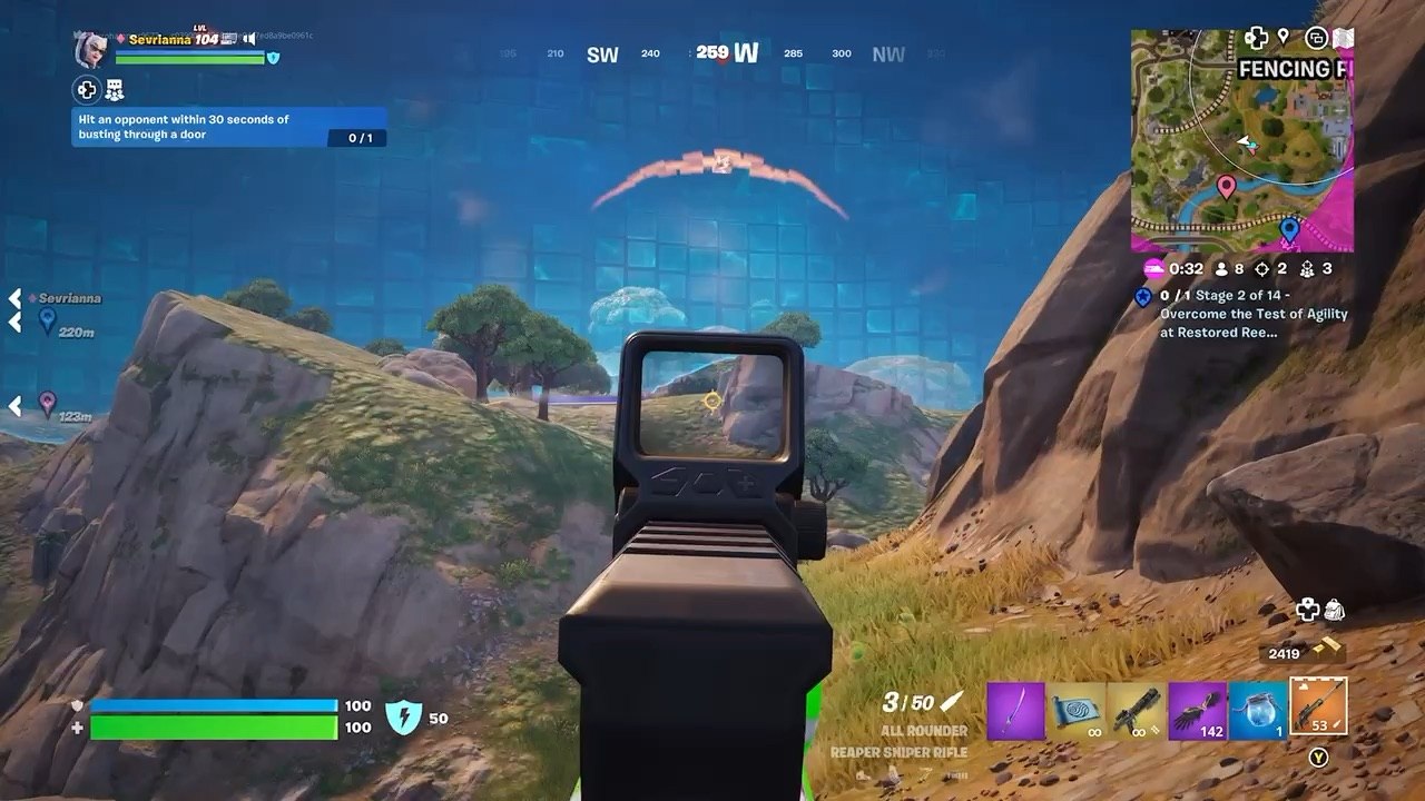 Random snipe on Fortnite