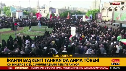 Tahran'da on binlerce kişi Cumhurbaşkanı Reisi'yi anıyor
