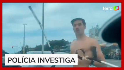 Motorista de aplicativo leva golpes de muleta em briga de trânsito no RJ