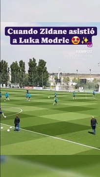 Quand Zidane fait un centre magique à Luka modric