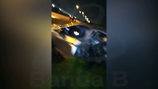 Vídeo mostra motorista 'embriagado' fugindo de grave acidente após deixar mãe e bebê feridos
