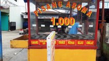 Crispy spring roll banana skin roadside indonesian street food