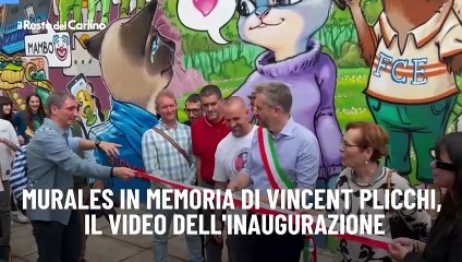 Murales in memoria di Vincent Plicchi, il video dell'inaugurazione