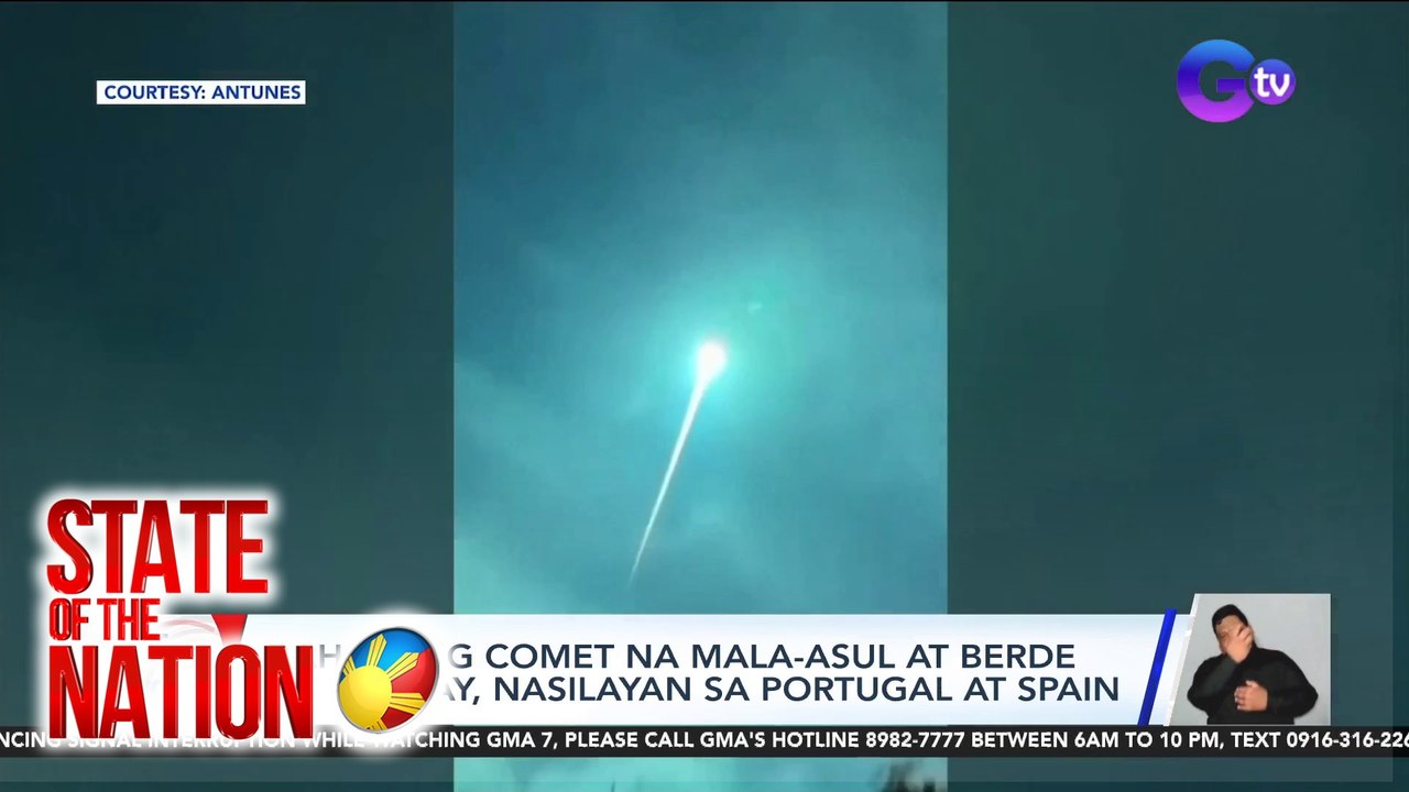 Bahagi ng comet na mala-asul at berde ang kulay, nasilayan sa Portugal at Spain | SONA