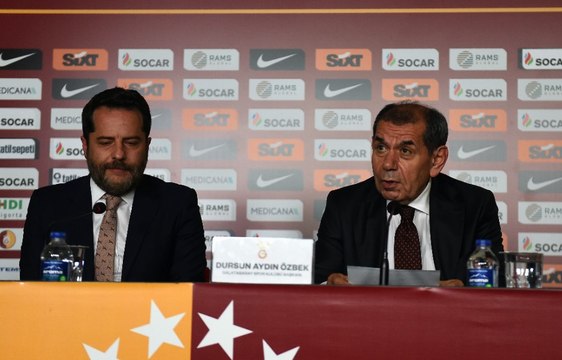 Galatasaray Başkanı Dursun Özbek ve Sportif A.Ş Başkan Vekili Erden Timur basın açıklaması yaptı