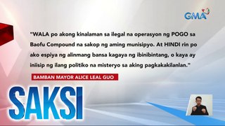 Bamban Mayor Alice Guo, naglabas ng phayag ukol sa isyu sa ilegal na POGO at kanyang pagkakakilanlan | Saksi