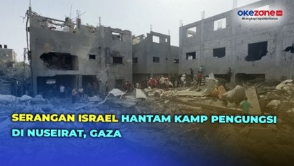 Warga di Nuseirat Mengais Dibawah Reruntuhan Bangunan setelah di Hantam Serangan Israel