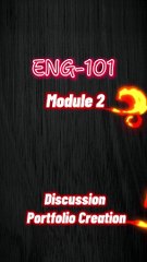 Creating Your Portfolio: ENG 101 Module 2 Discussion Guide