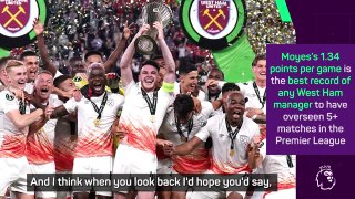 Moyes's tears of pride for West Ham record