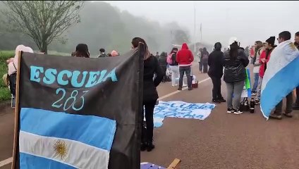 Protestas en el Peaje Colonia Victoria