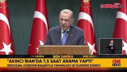 Erdoğan Kabine toplantısı sonrası açıkladı! İran için 1 günlük milli yas ilan edildi