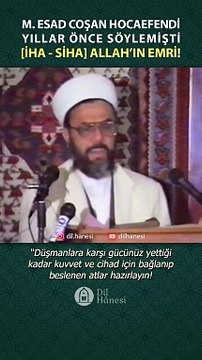 Merhum Esad Coşan Hocaefendi'nin 'silah' sohbeti gündemde!