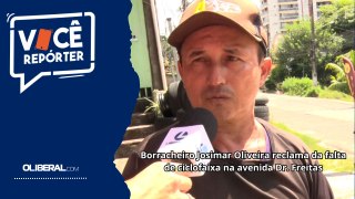 Borracheiro Josimar Oliveira reclama da falta de ciclofaixa na avenida Dr. Freitas