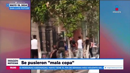 VIDEO: Grupo de amigos se pone de mala copa