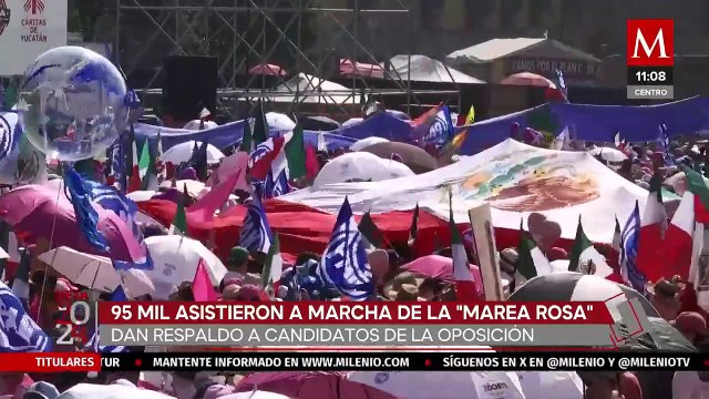 Se registran 95 mil asistentes a marcha de la 'Marea Rosa' en CdMx