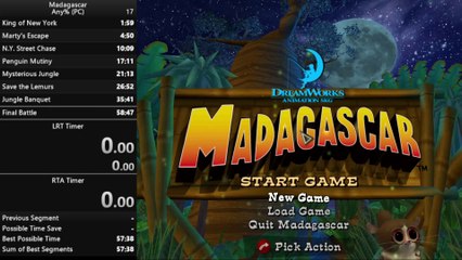 Madagascar (PC) - Full Game Any% - OLD PB 51:13:020 - Rouzard