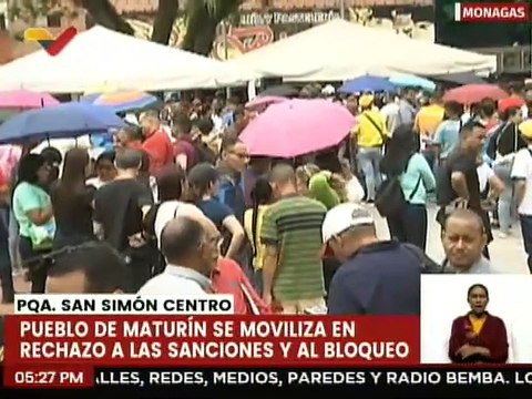 Monagas | Habitantes se movilizan en rechazo a las sanciones impuestas por EE.UU.
