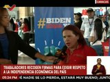 Caracas | Trabajadores del MPPCN exigen el levantamiento de las sanciones contra Venezuela