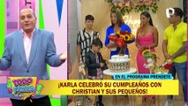 ¡Familia feliz! Karla Tarazona celebró su cumpleaños junto a Christian Domínguez y sus pequeños en Préndete