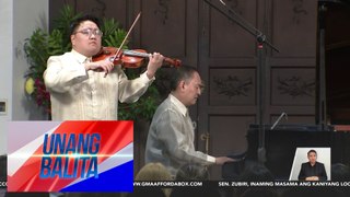 World class Pinoy talents Victor Asuncion at Diomedes Saraza, Jr., nagtanghal sa Malacañang | Unang Balita