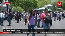 Integrantes de la CNTE bloquean Av. Reforma e Insurgentes en CdMx