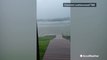 Texas woman flees inside after close lightning bolt