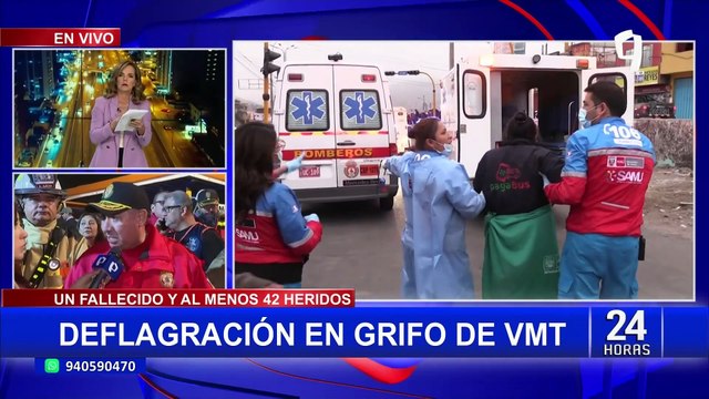 Deflagración en grifo de VMT: Confirman un fallecido y más de 40 heridos