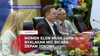 Momen Elon Musk Lupa Nyalakan Mic Bicara Depan Jokowi