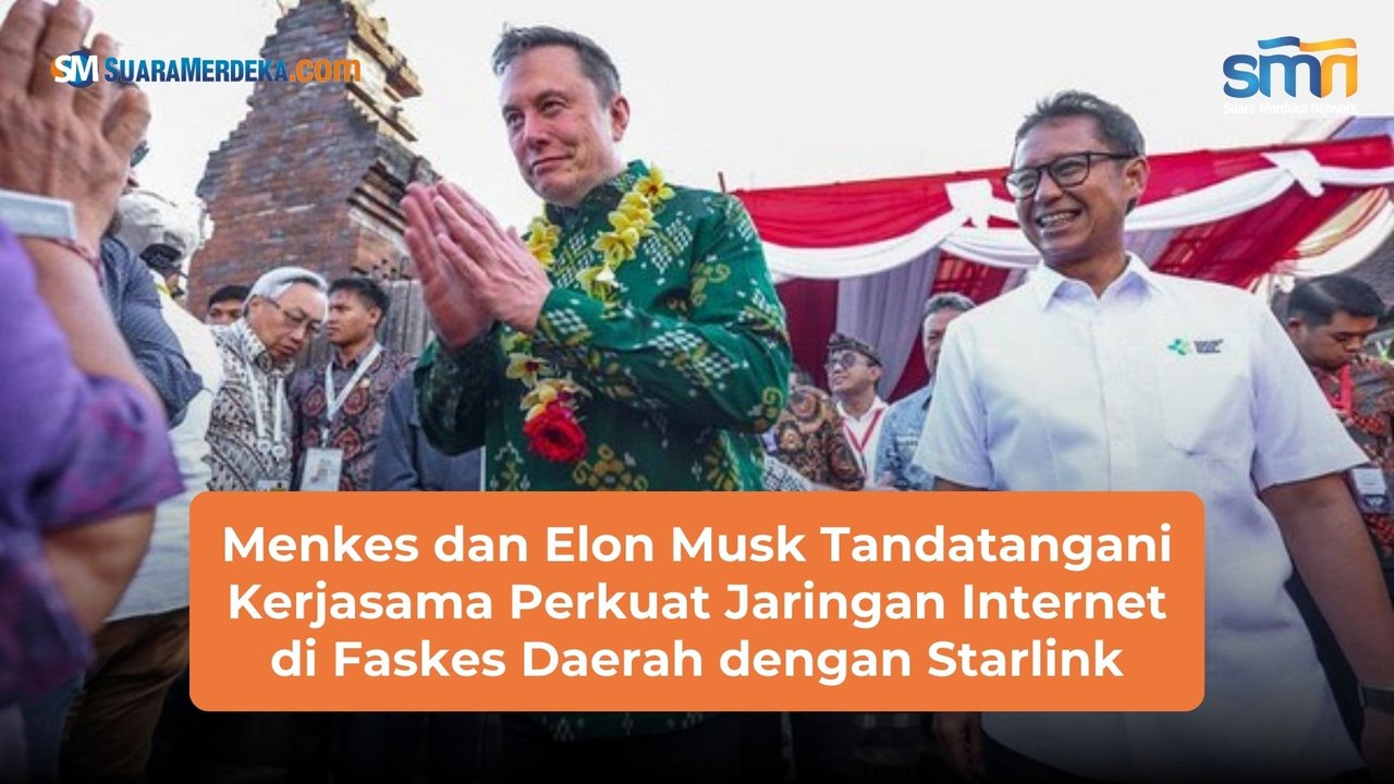 Menkes dan Elon Musk Tandatangani Kerjasama Perkuat Jaringan Internet di Faskes Daerah dengan Starlink