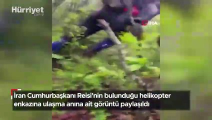 İran Cumhurbaşkanı Reisi’nin bulunduğu helikopter enkazına ulaşma anına ait görüntü paylaşıldı
