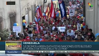 Marcha contra las sanciones de EE.UU. y en respaldo al presidente Maduro